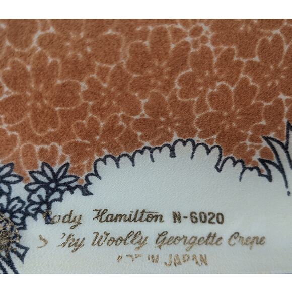 2.5+ Yards "Lady Hamilton" Sheer CHIFFON GEORGETTE CREPE Fabric Vintage 1960's - Picture 2 of 7